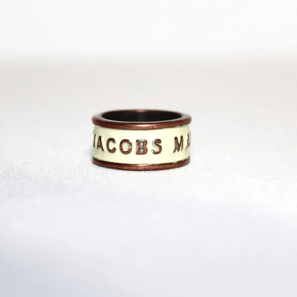 Marc Jacobs Logo Print Ring Size 6
